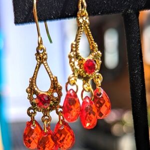 Red Earrings from Korea